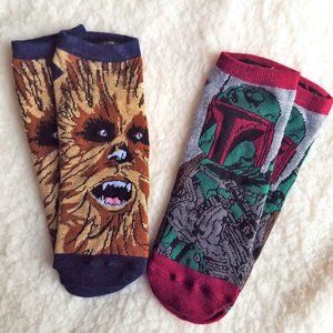 Star Wars - Boba Fett, Chewbacca Sock BUNDLE, OSFM